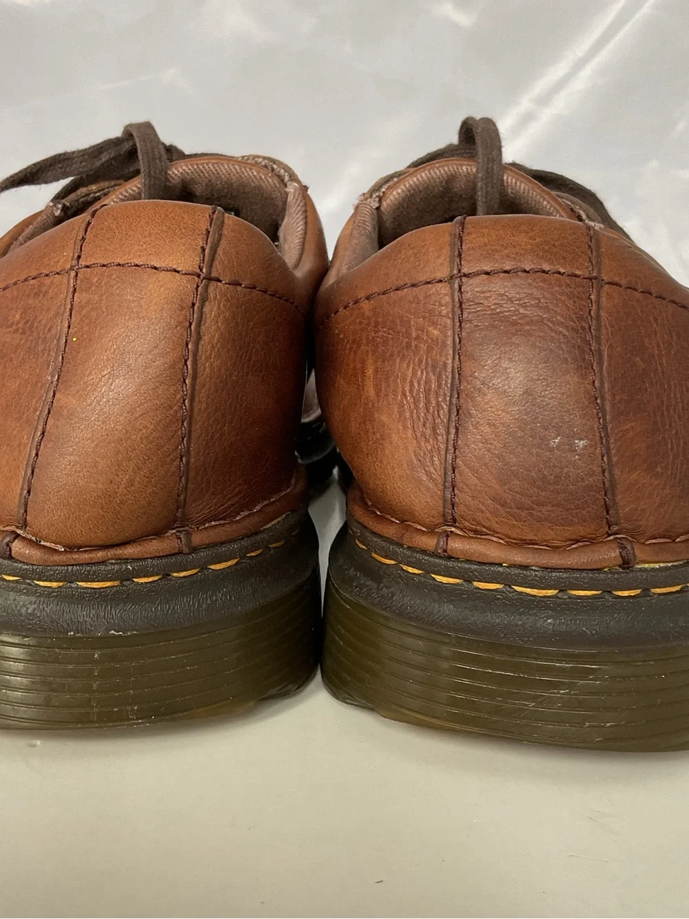 Dr. Martens Hazeldon Brown Pebbled Leather Oxford Plain Toe Shoes Men’s Size 9